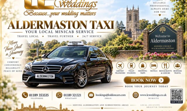 Aldermaston taxi for local and wedding transport
