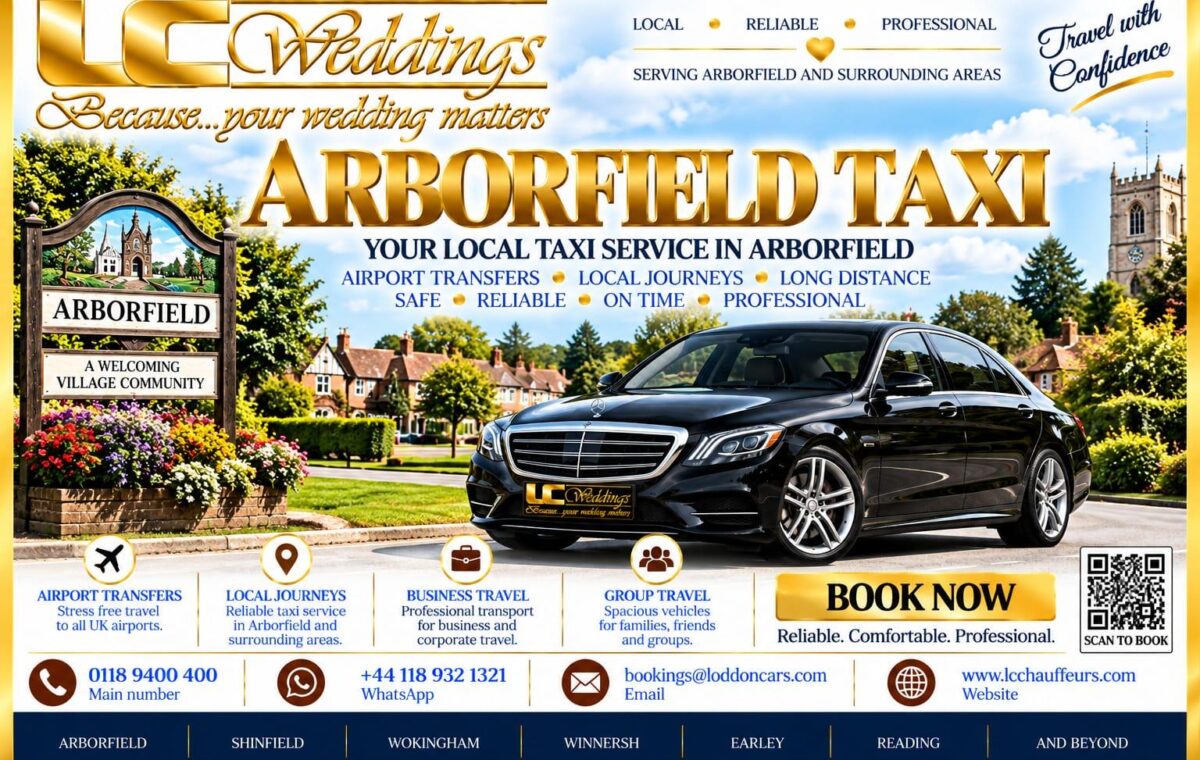 Arborfield taxi for local and wedding transport