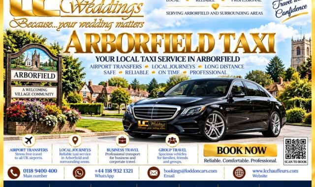 Arborfield taxi for local and wedding transport