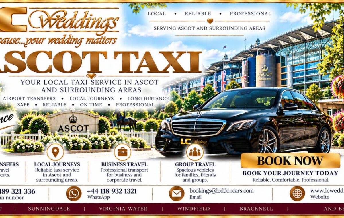 Ascot taxi for local and wedding transport