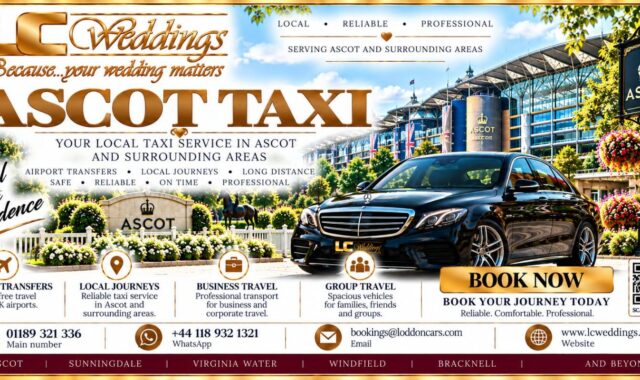 Ascot taxi for local and wedding transport