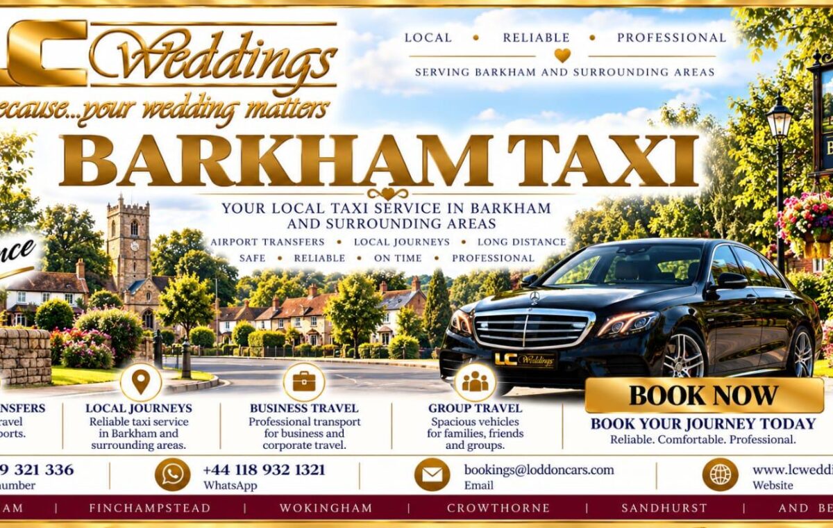 Barkham taxi for local and wedding transport