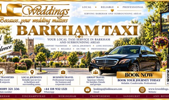 Barkham taxi for local and wedding transport