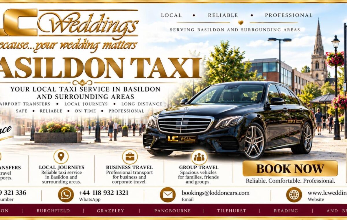 Basildon taxi for local and wedding transport