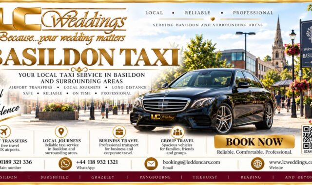 Basildon taxi for local and wedding transport