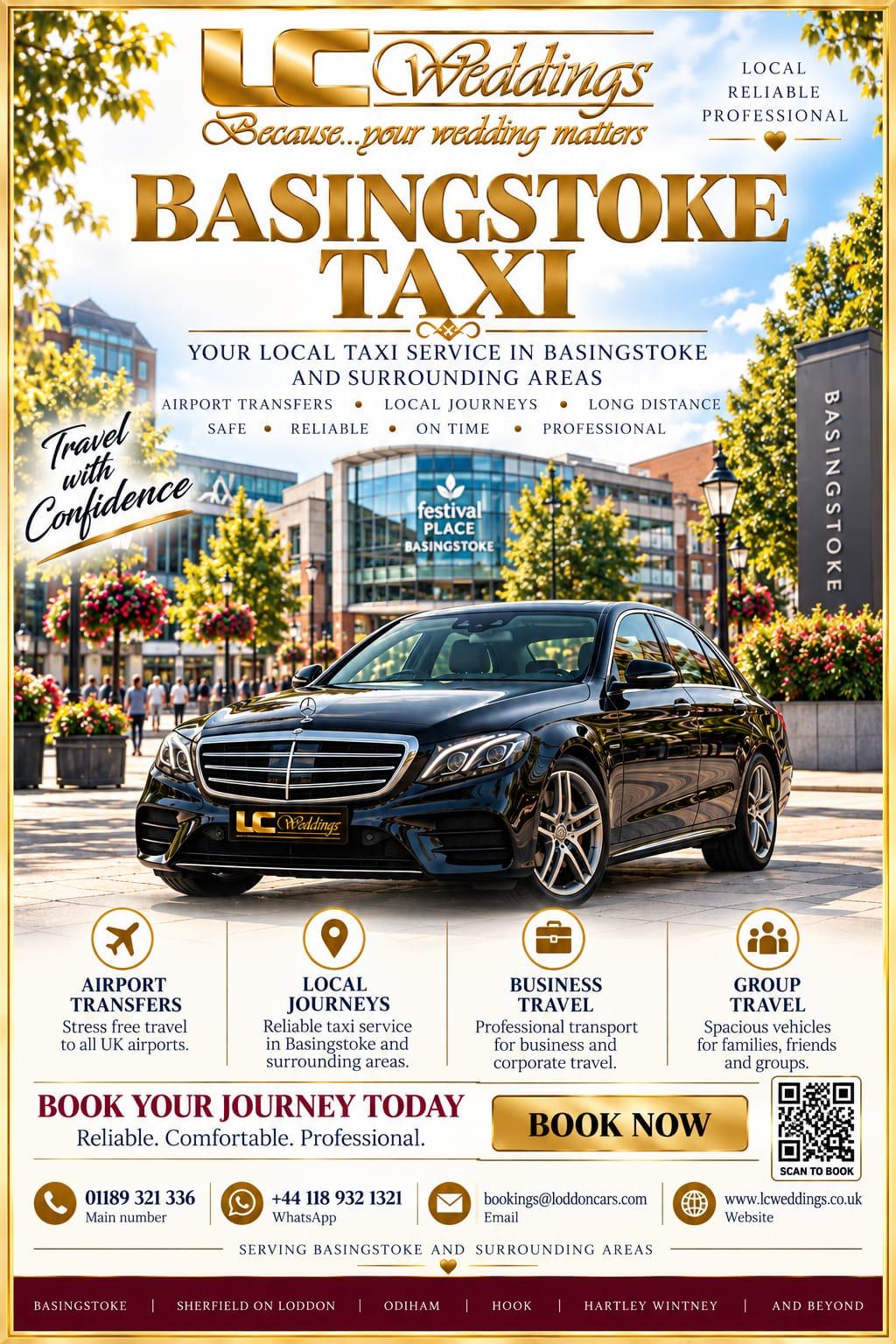 Basingstoke taxi for local and wedding transport