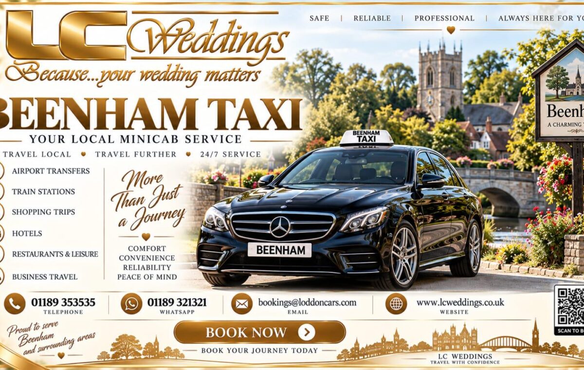 Beenham taxi for local and wedding transport
