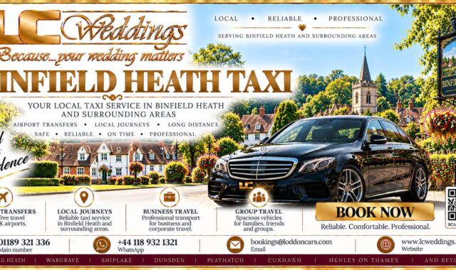 Binfield Heath taxi for local and wedding transport