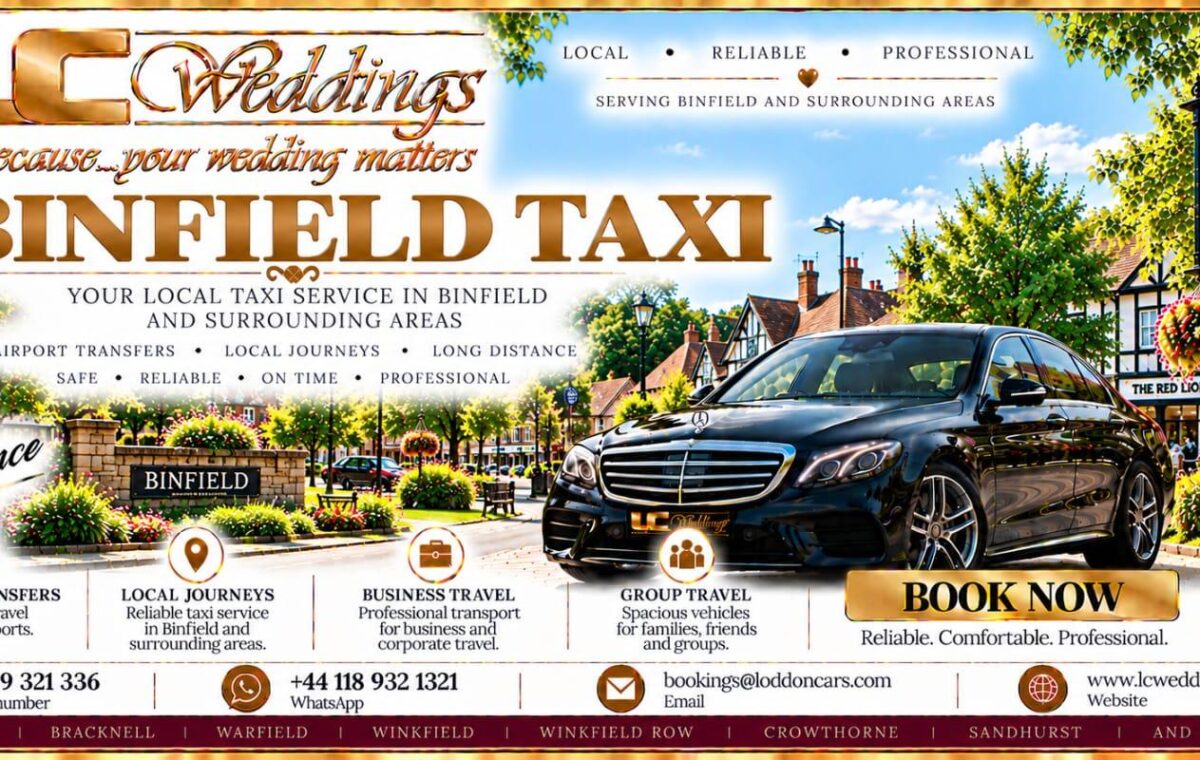 Binfield taxi for local and wedding transport