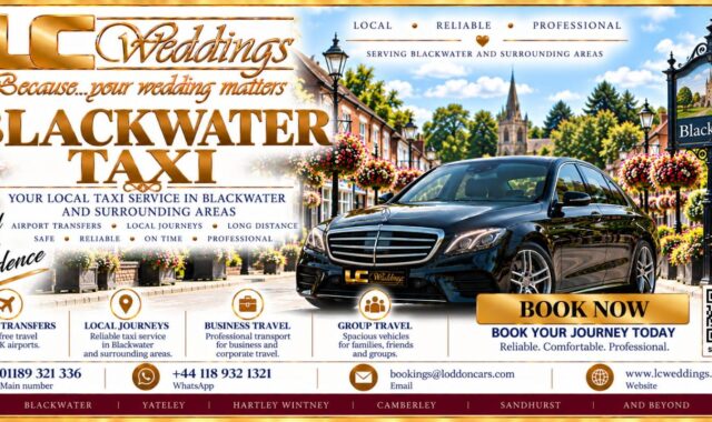 Blackwater taxi for local and wedding transport