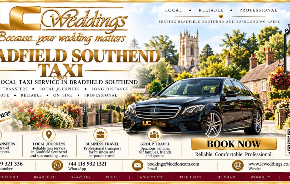 Bradfield Southend taxi for local and wedding transport