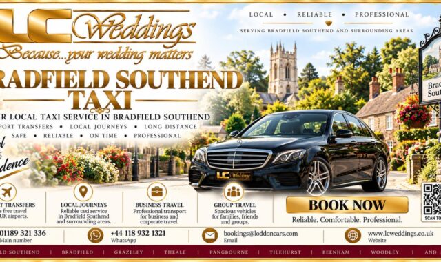 Bradfield Southend taxi for local and wedding transport