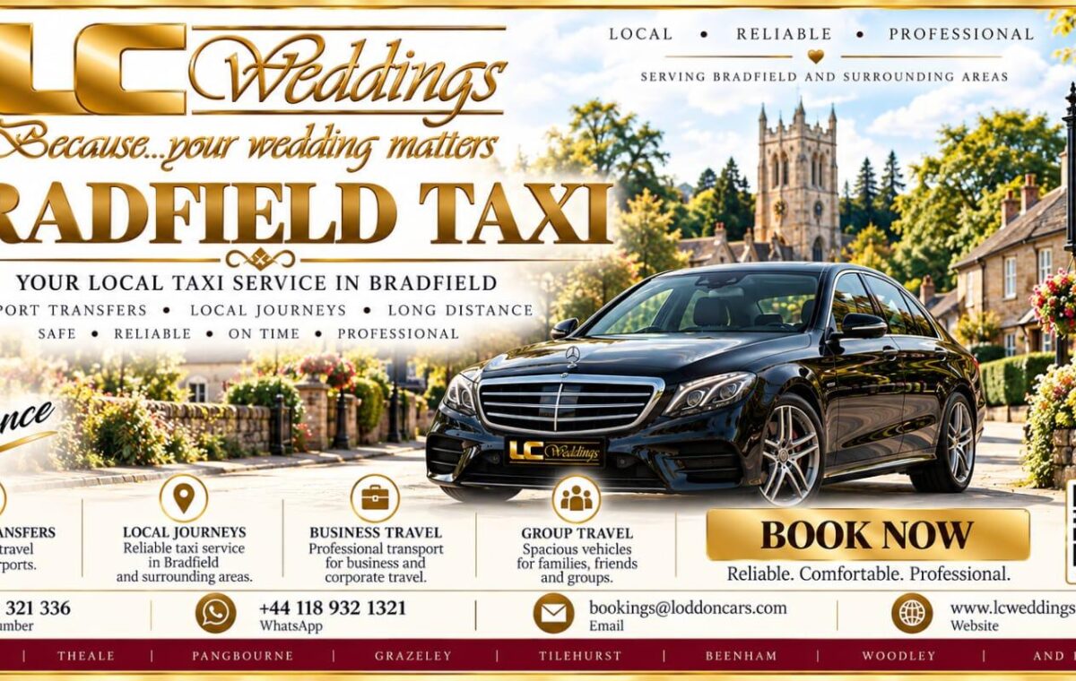 Bradfield taxi for local and wedding transport