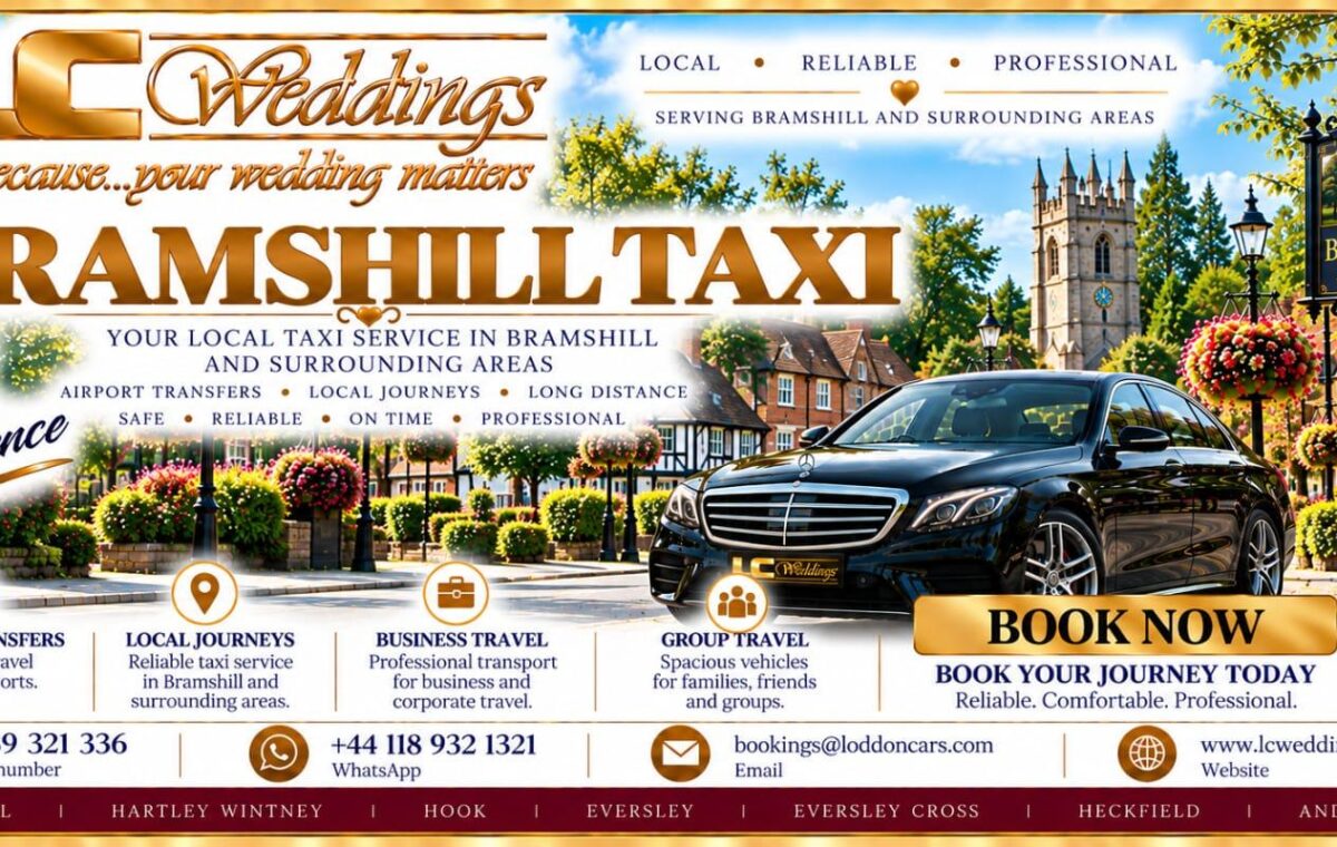 Bramshill taxi for local and wedding transport
