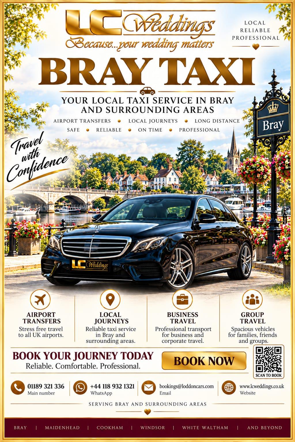 Bray taxi for local and wedding transport