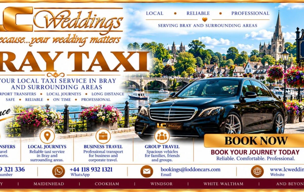 Bray taxi for local and wedding transport