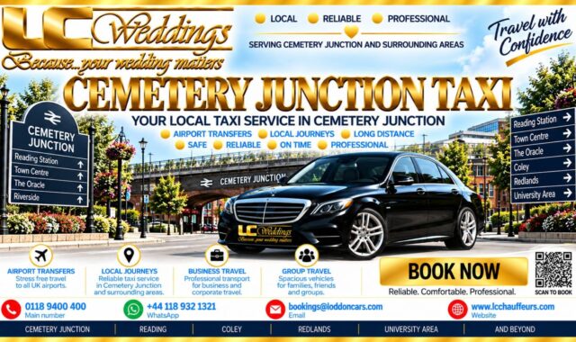 Cemetery Junction taxi for local and wedding transport