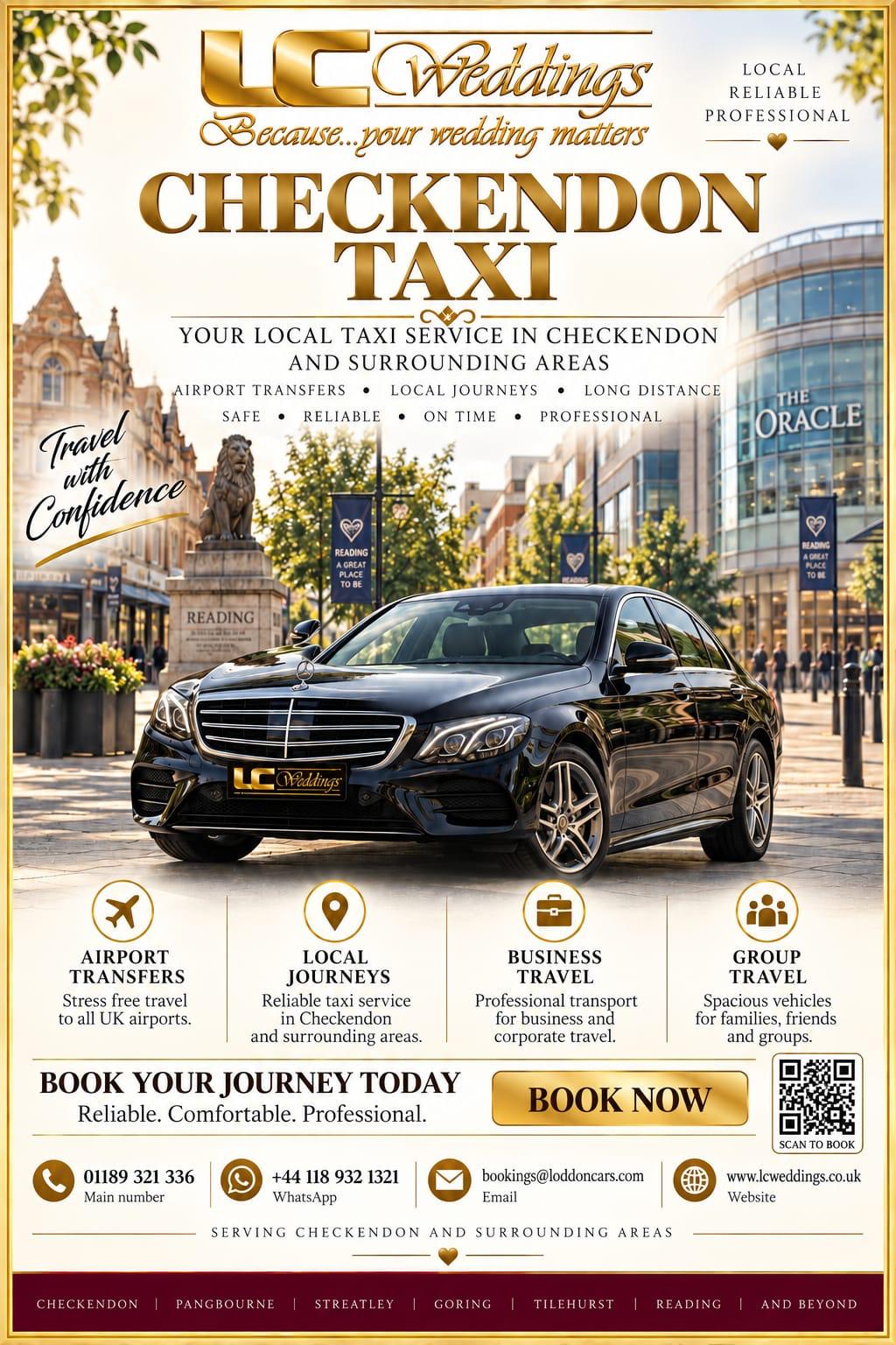 Checkendon taxi for local and wedding transport