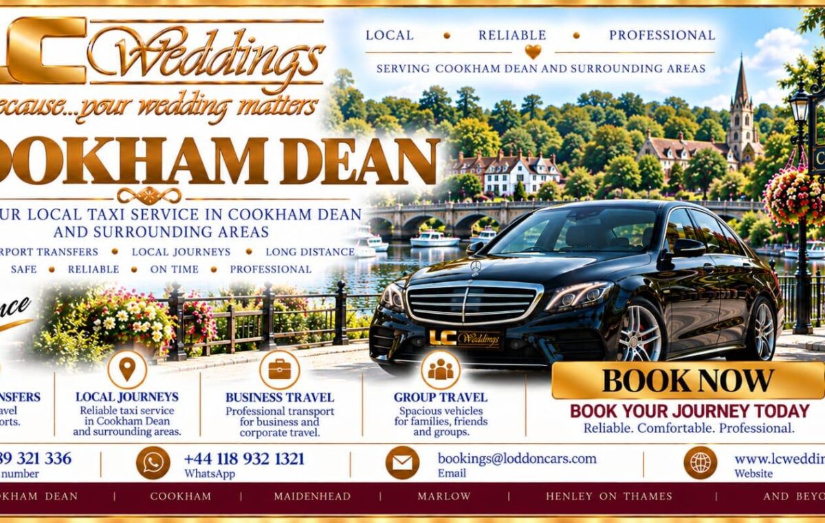 Cookham Dean taxi for local and wedding transport