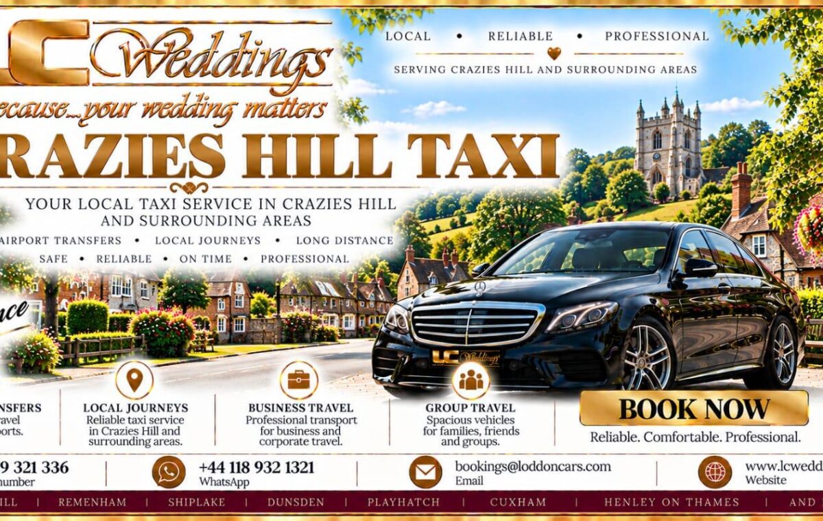 Crazies Hill taxi for local and wedding transport