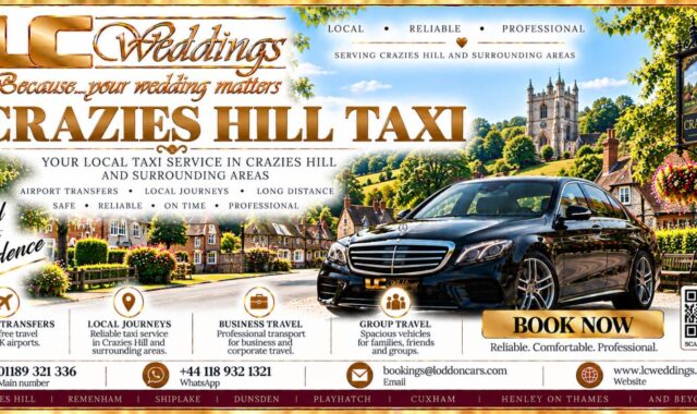 Crazies Hill taxi for local and wedding transport