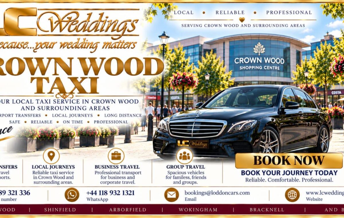 Crown Wood taxi for local and wedding transport