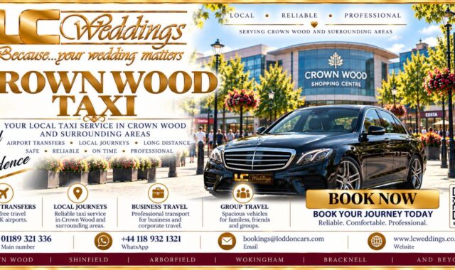 Crown Wood taxi for local and wedding transport