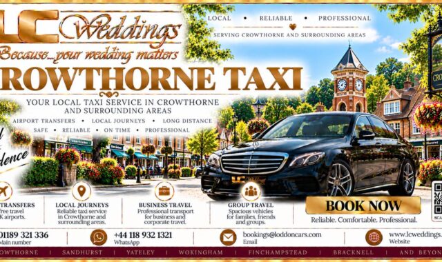 Crowthorne taxi for local and wedding transport
