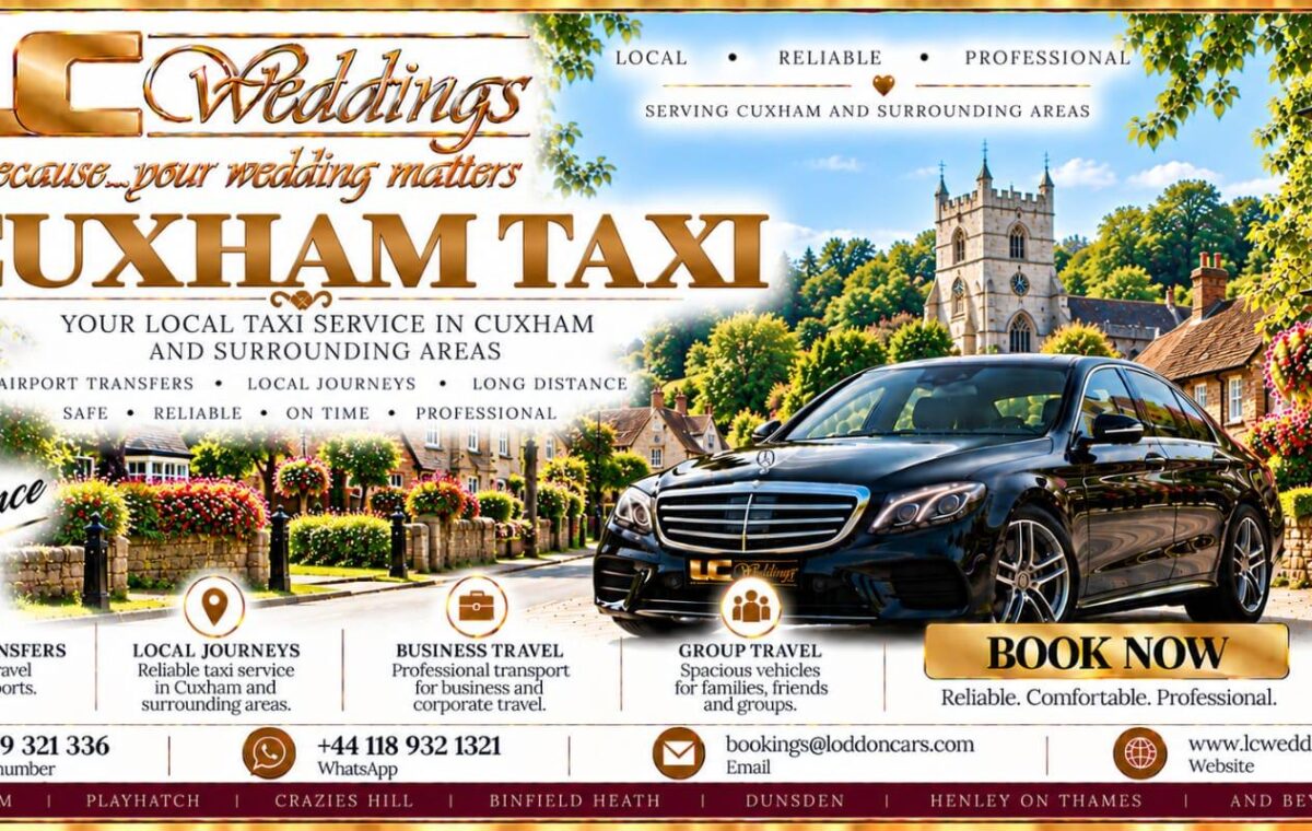 Cuxham taxi for local and wedding transport