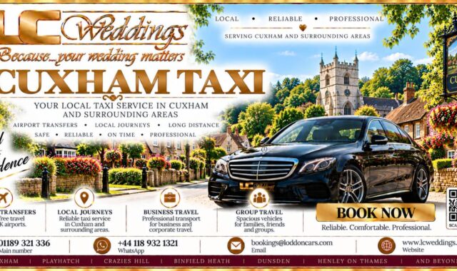 Cuxham taxi for local and wedding transport