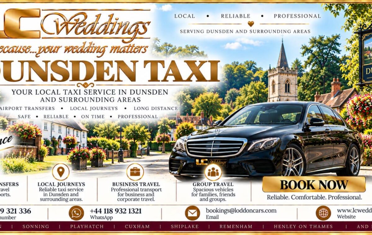 Dunsden taxi for local and wedding transport