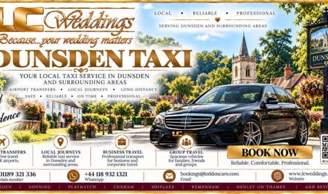 Dunsden taxi for local and wedding transport