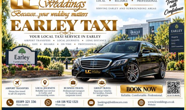 Earley taxi for local and wedding transport