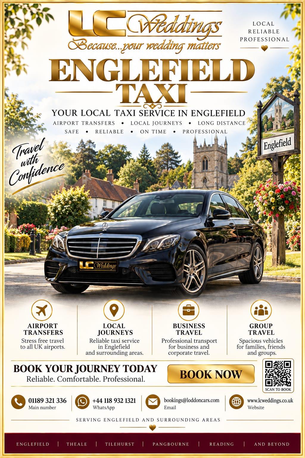 Englefield taxi for local and wedding transport