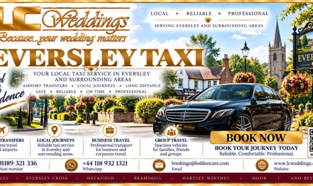 Eversley Cross taxi for local and wedding transport