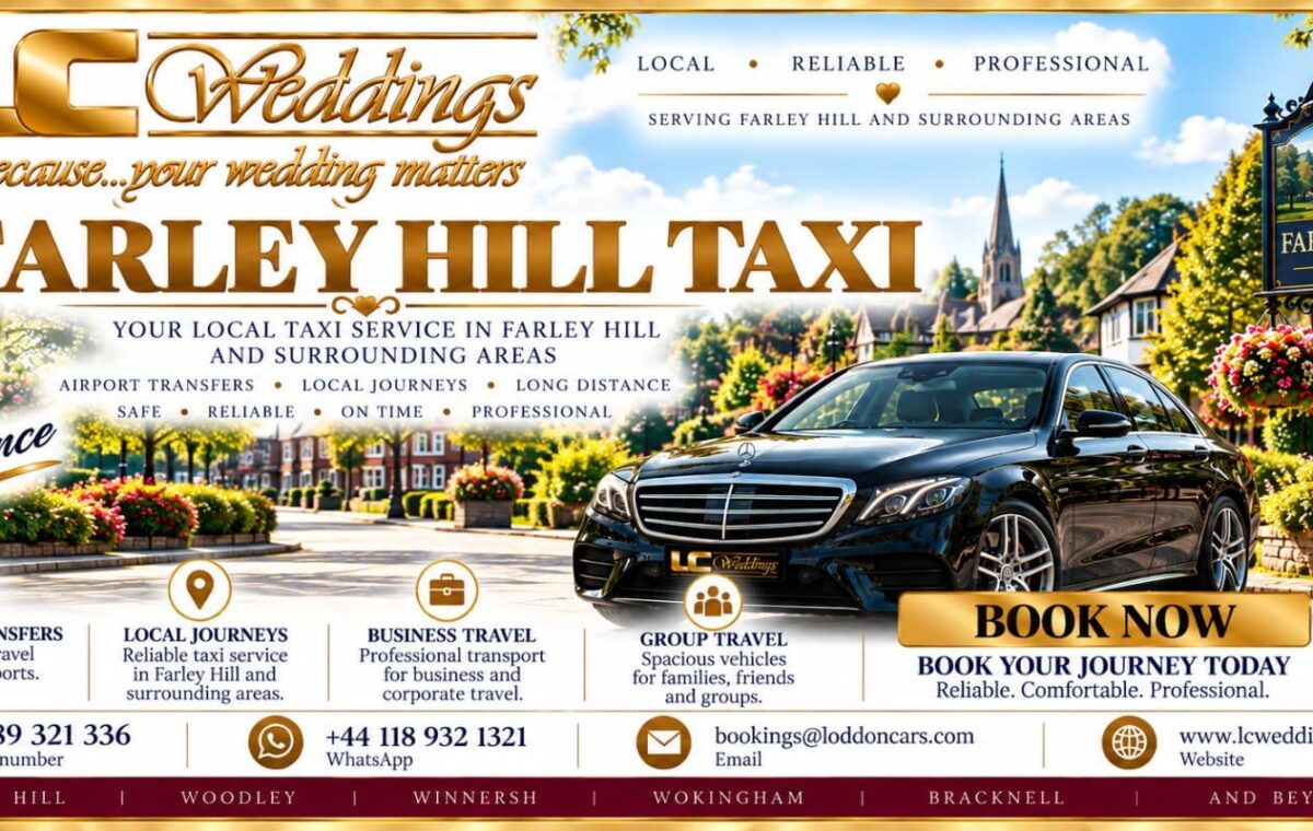 Farley Hill taxi for local and wedding transport