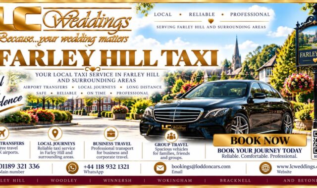 Farley Hill taxi for local and wedding transport