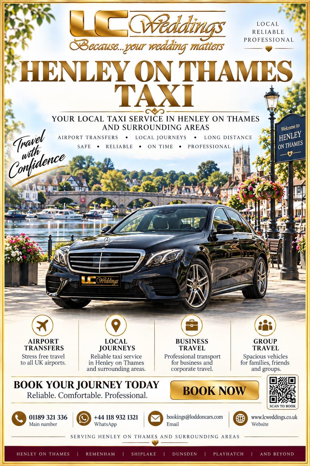 Henley-on-Thames taxi for local and wedding transport