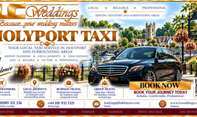 Holyport taxi for local and wedding transport