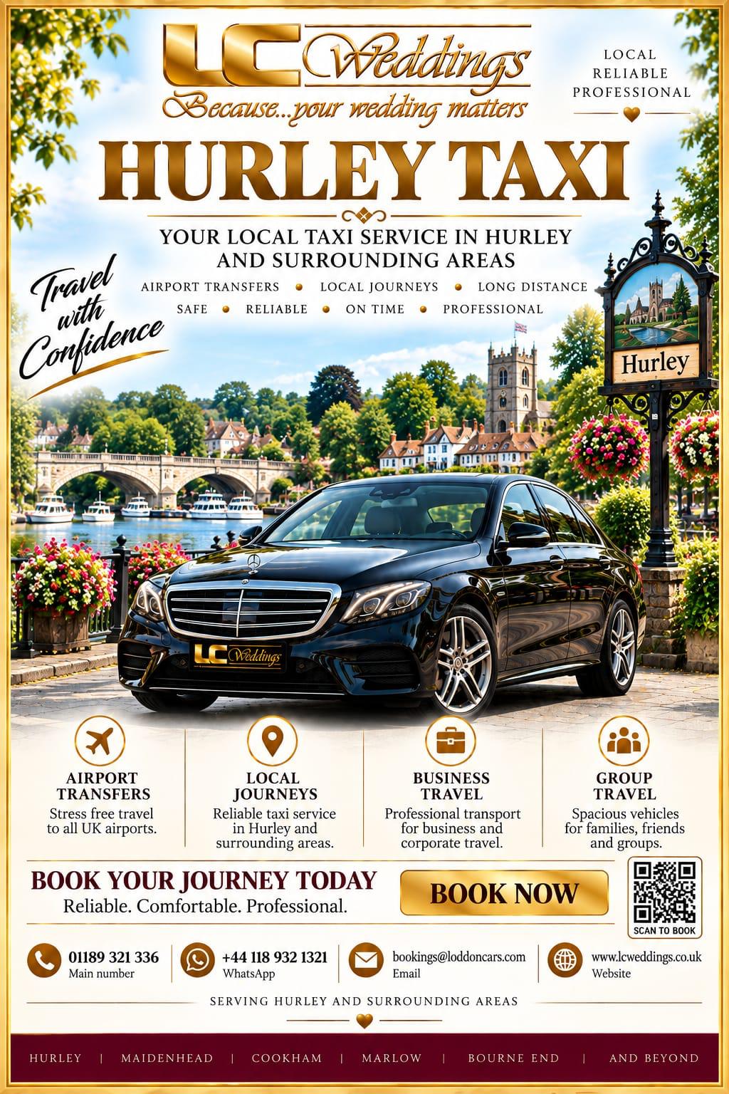 Hurley taxi for local and wedding transport