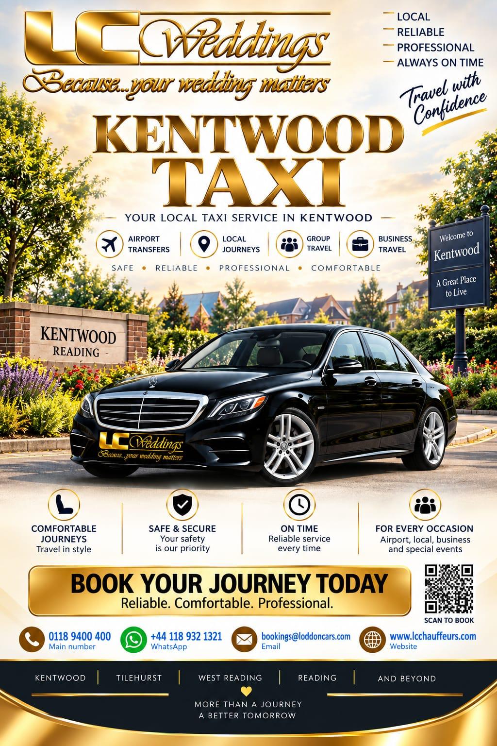 Kentwood taxi for local and wedding transport