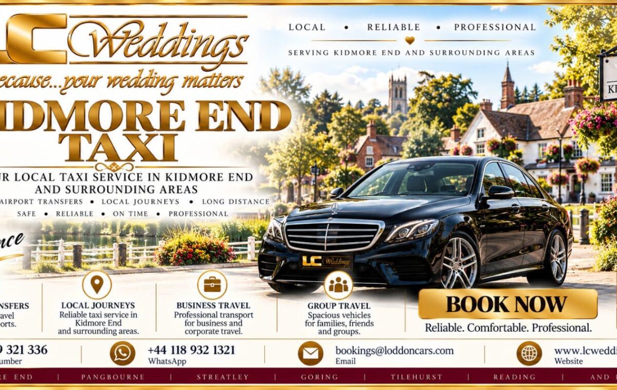 Kidmore End taxi for local and wedding transport