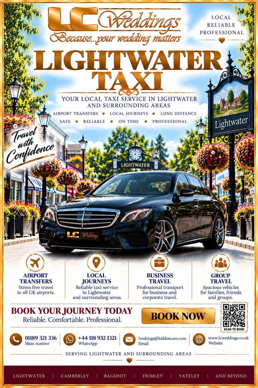 Lightwater taxi for local and wedding transport
