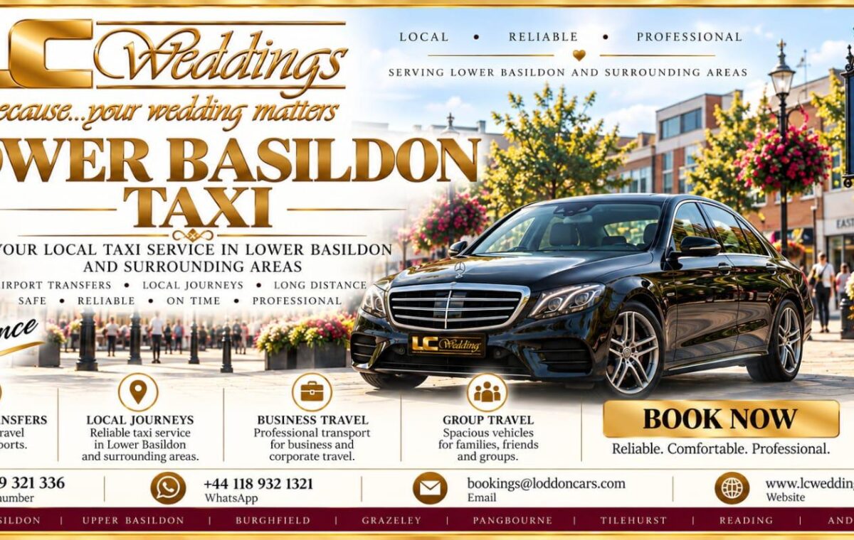 Lower Basildon taxi for local and wedding transport