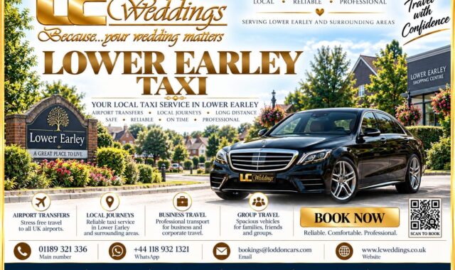 Lower Earley taxi for local and wedding transport