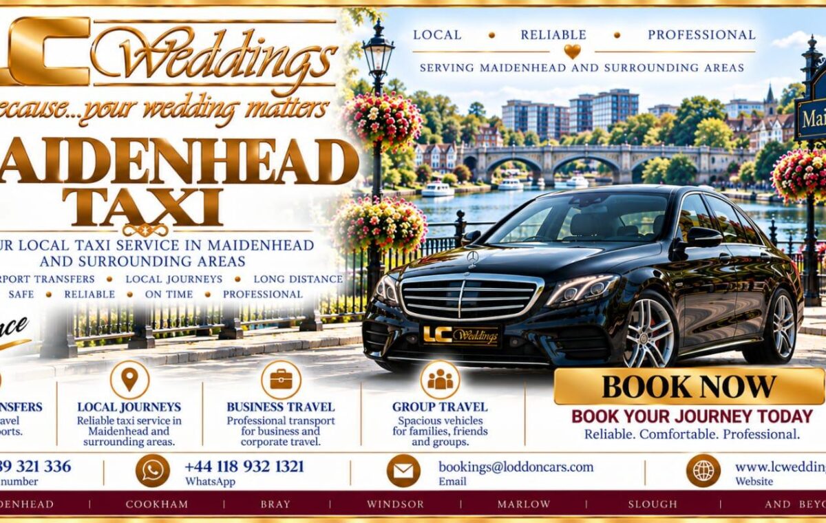 Maidenhead taxi for local and wedding transport