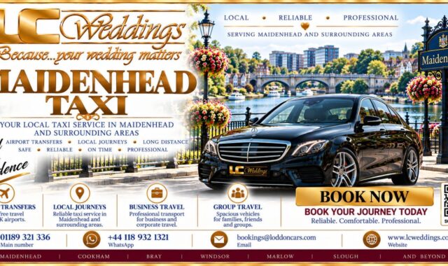 Maidenhead taxi for local and wedding transport