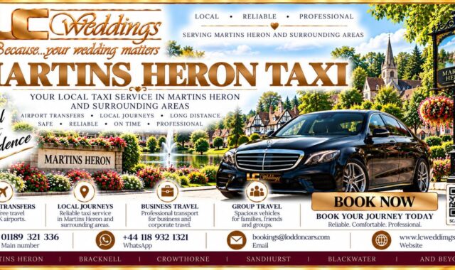 Martins Heron taxi for local and wedding transport