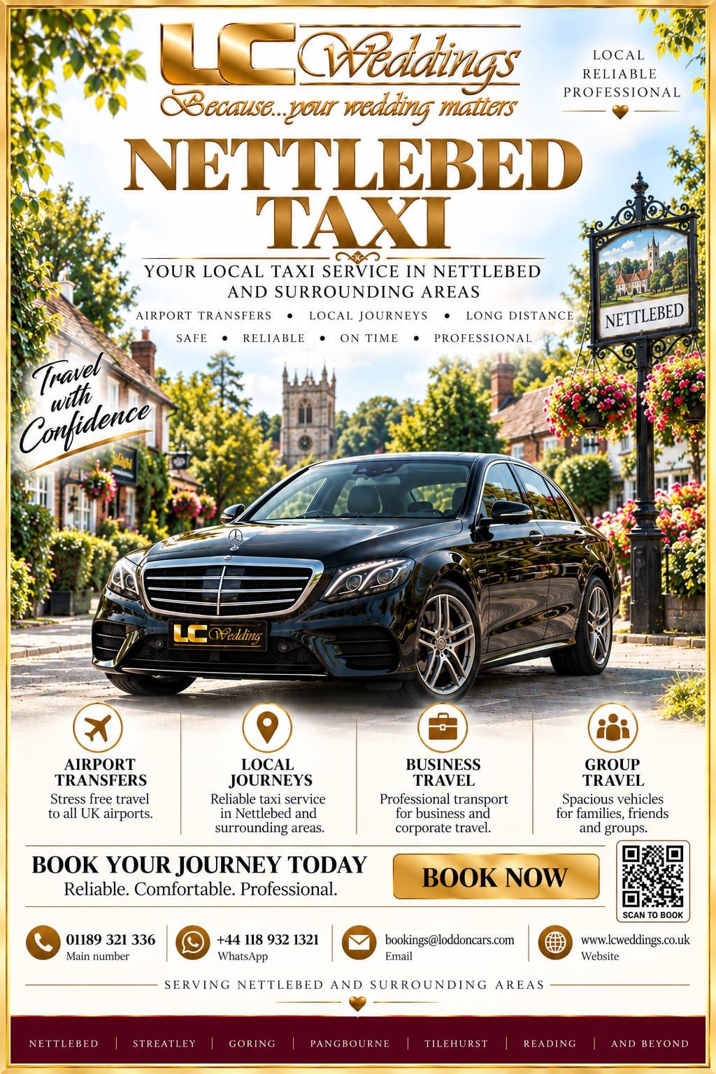 Nettlebed taxi for local and wedding transport