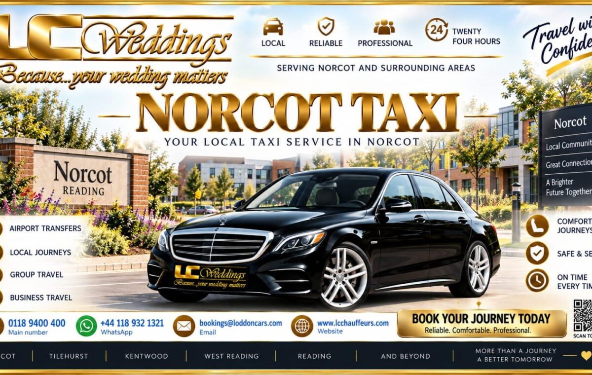 Norcot taxi for local and wedding transport